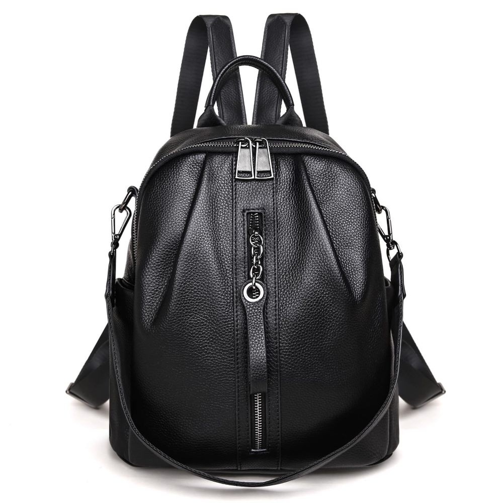 Genuine Leather Backpack Fashion Desner Travel Backpack Purse - :v